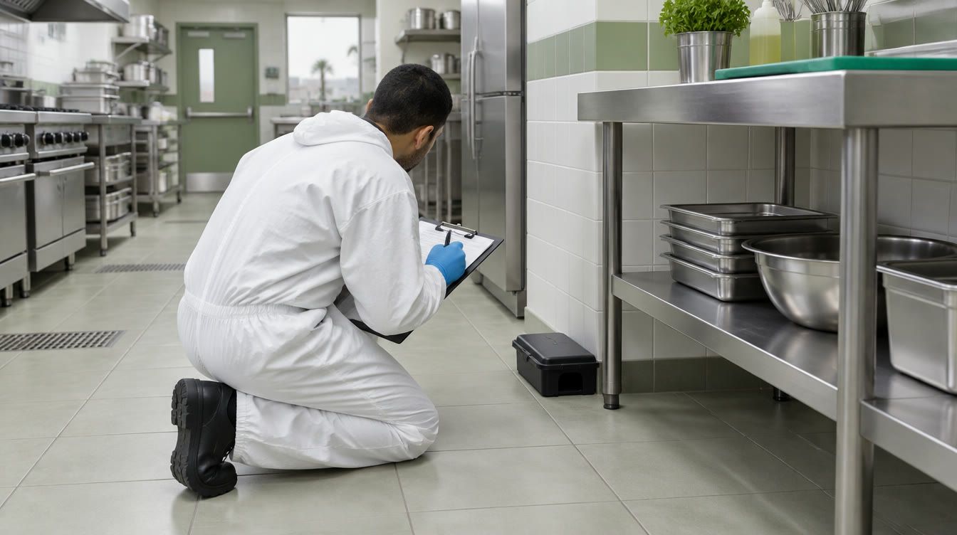 Full pest package: a Formax technician during treatment
